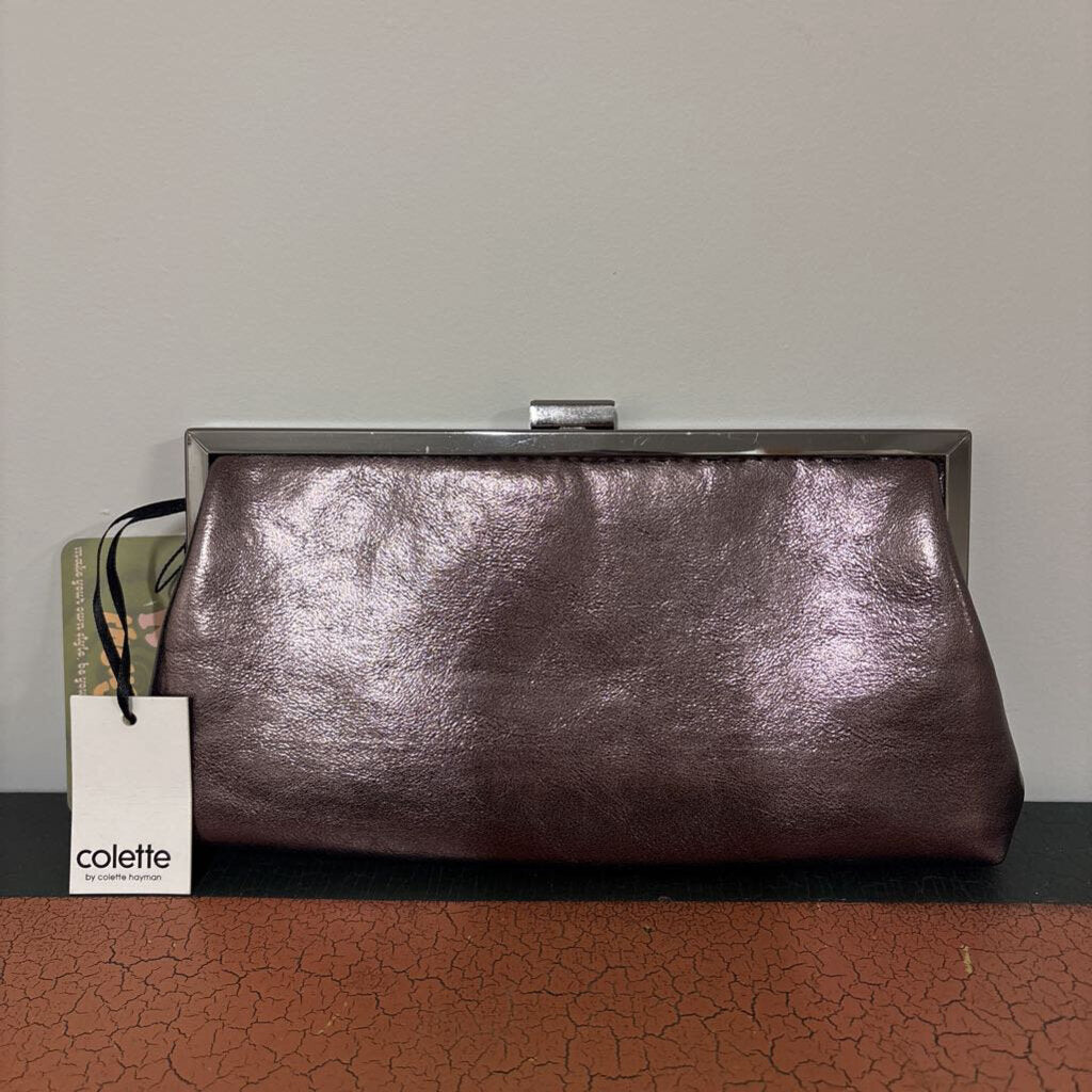 NWT COLETTE BRONZE CLUTCH