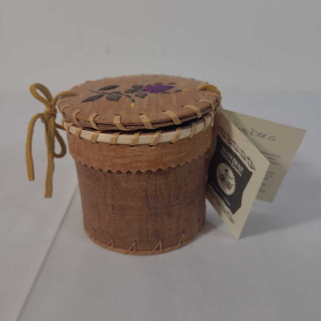 BIRCHBARK BASKET W/ LID