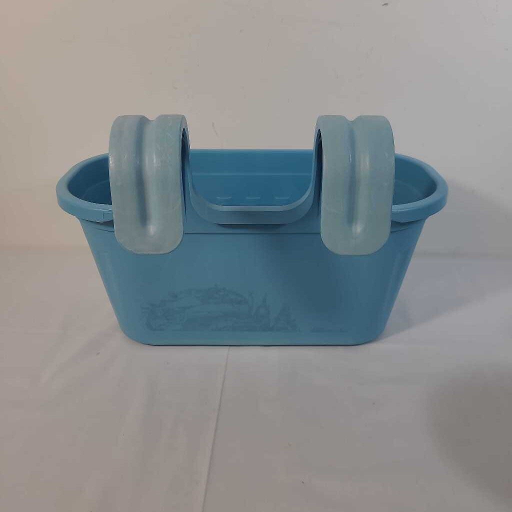 BLUE PLASTIC HANGING PLANTER