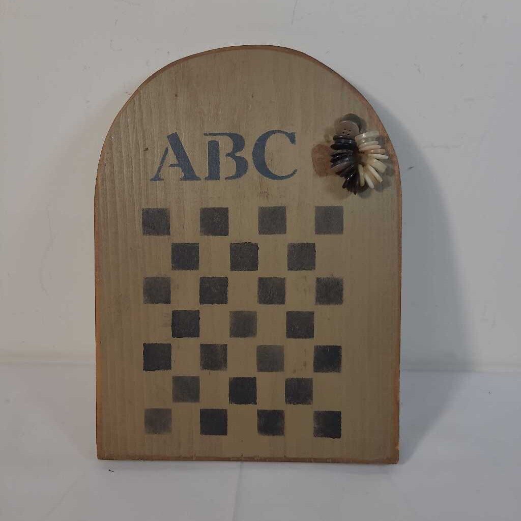 ABC CHECKERBOARD WALL SIGN