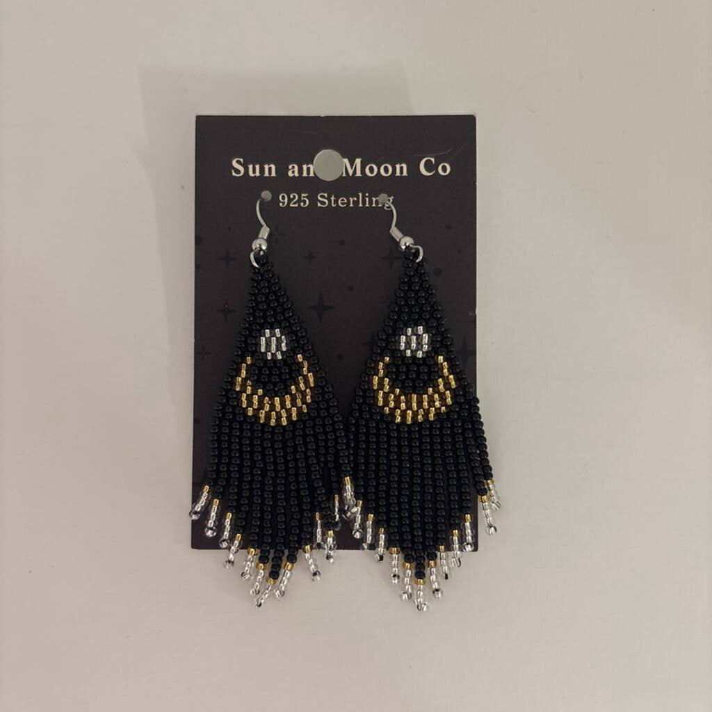 Moon & Sun Dangle Drop Earrings