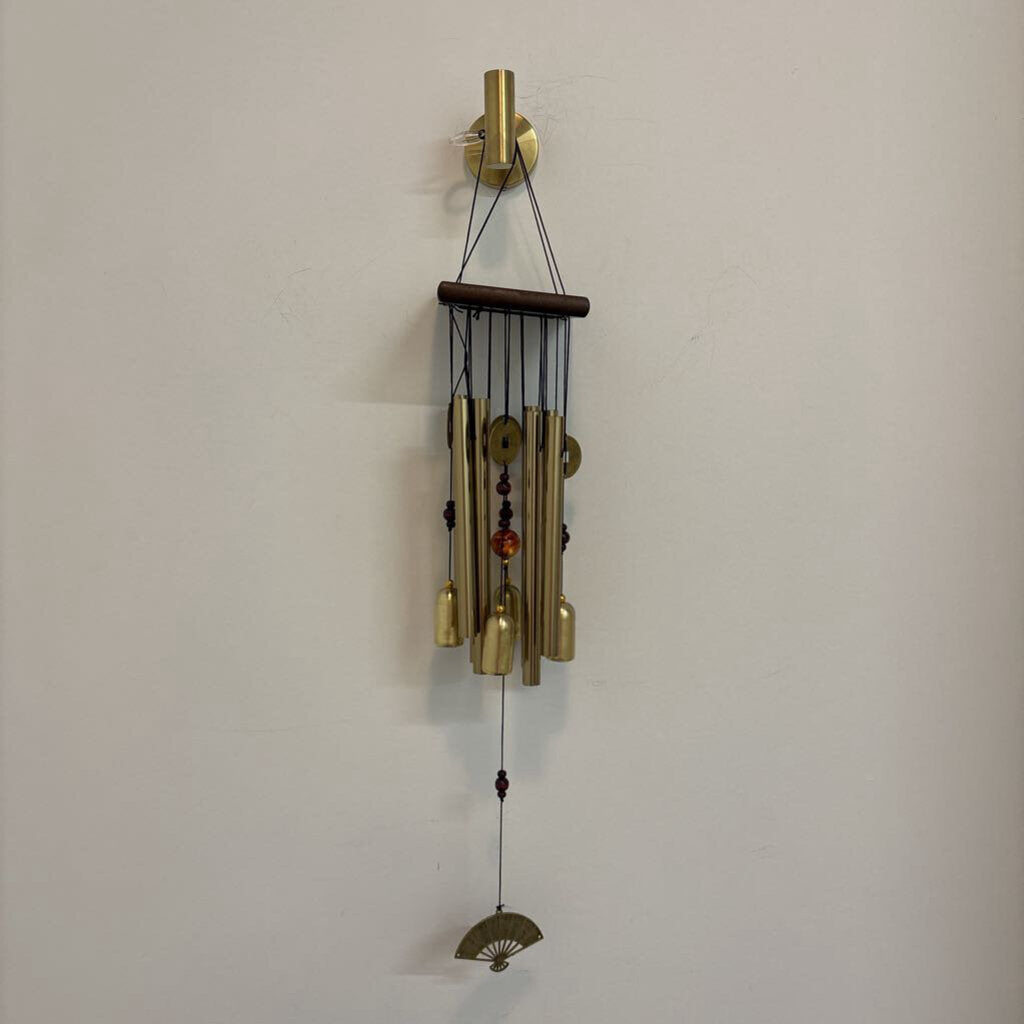Bronze Wind Chimes with metal fan