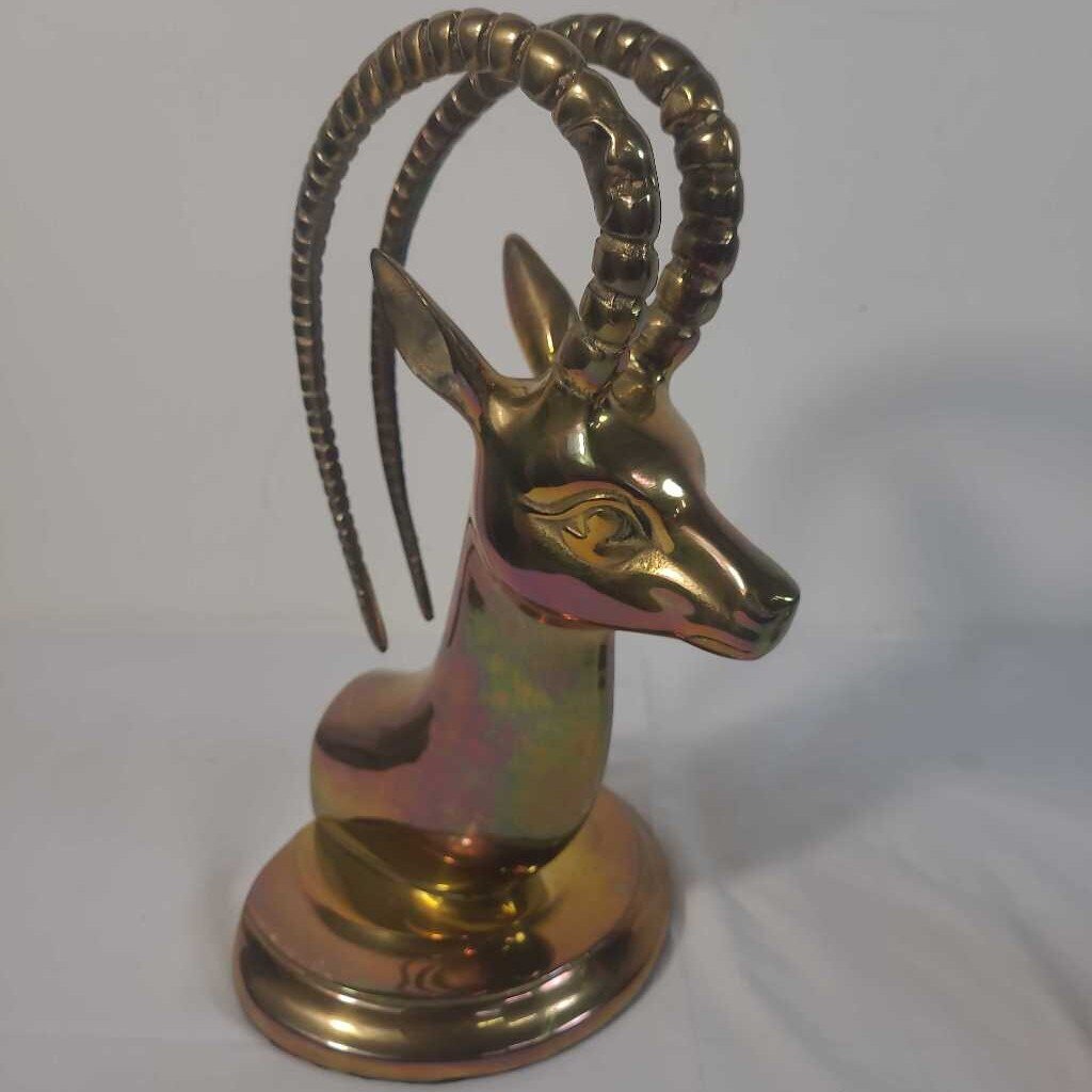 PR SOLID BRASS GAZELLE BOOKENDS