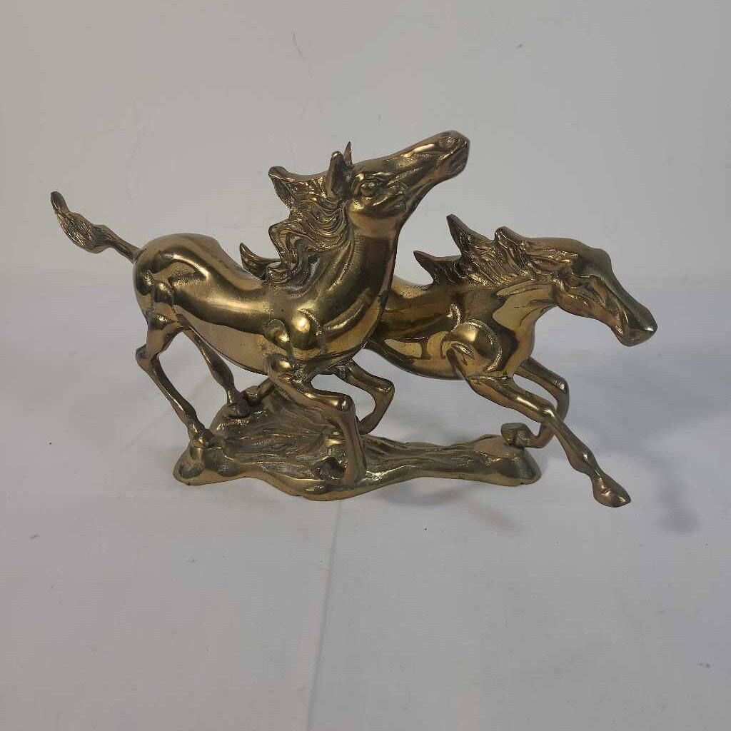 VTG BRASS RUNNING HORSES