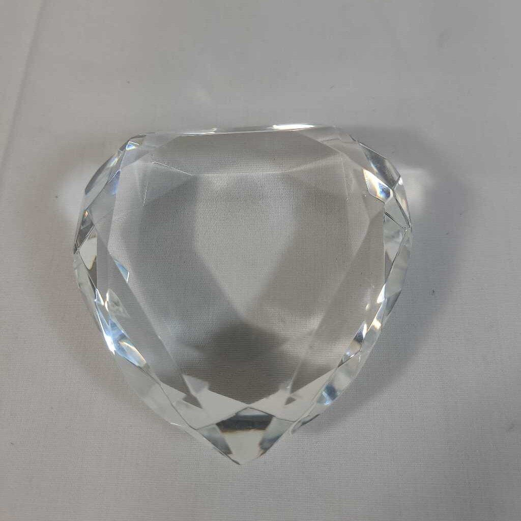 ROSENTHAL CRYSTAL HEART PAPERWEIGHT