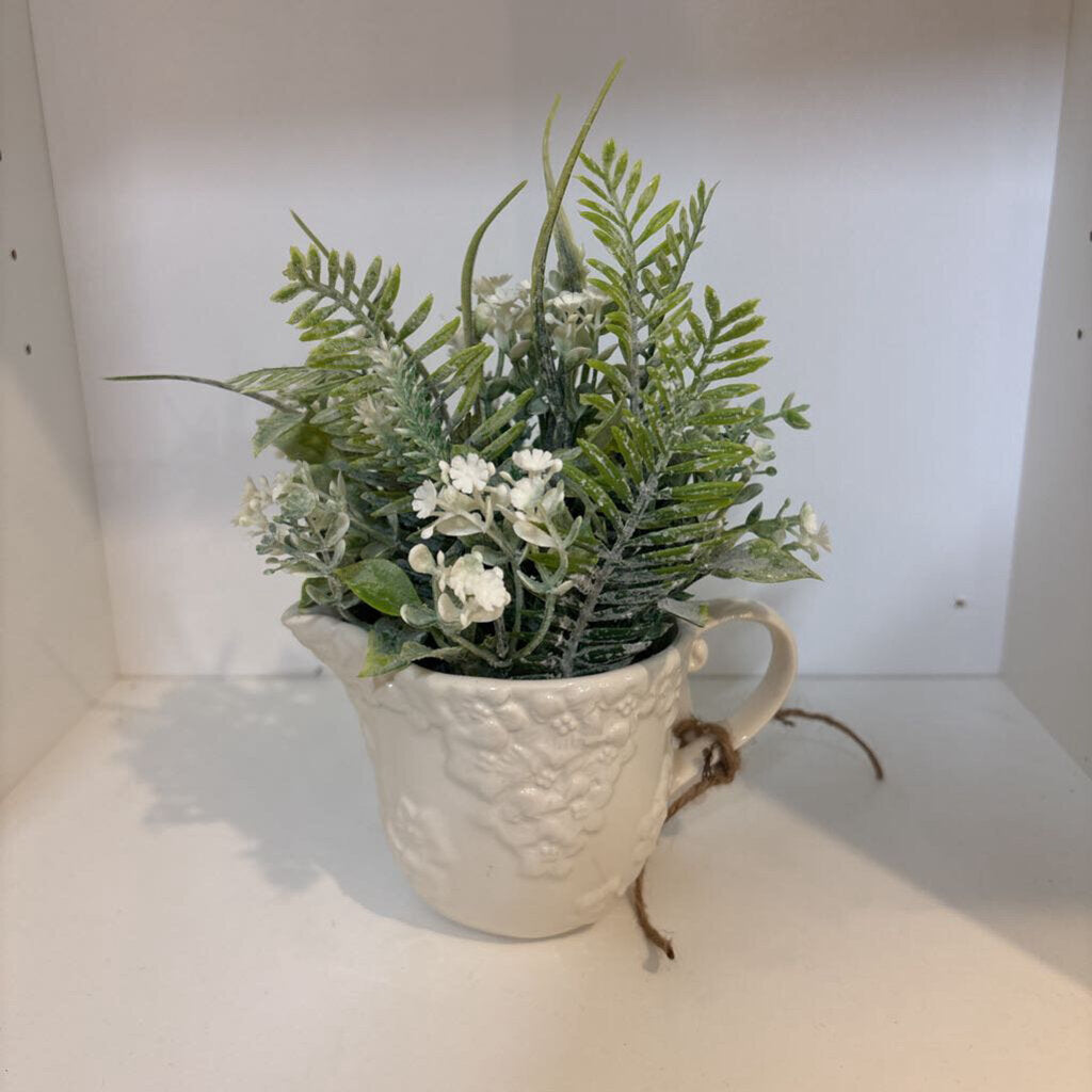 Floral Creamer with Greenery