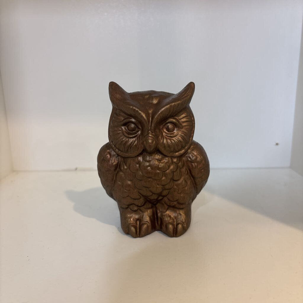 Bronze Owl Figurine