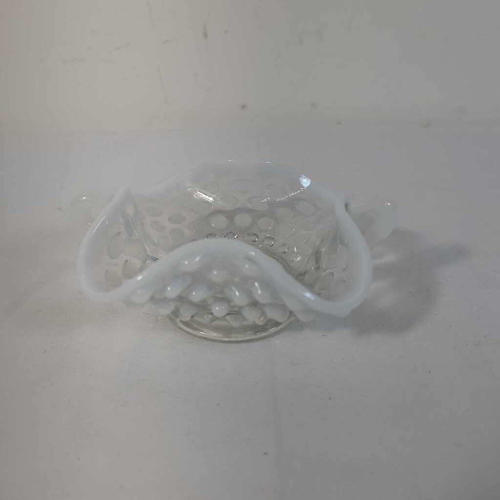 FENTON HANDLED CANDY DISH