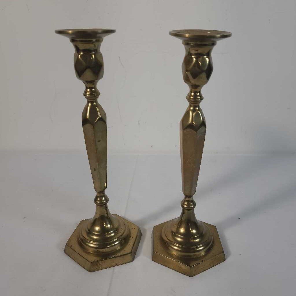 PR SOLID BRASS CANDLE HOLDERS