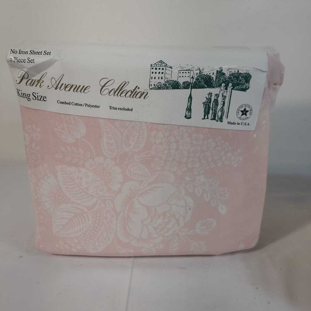 4PC KING BEDDING - PINK