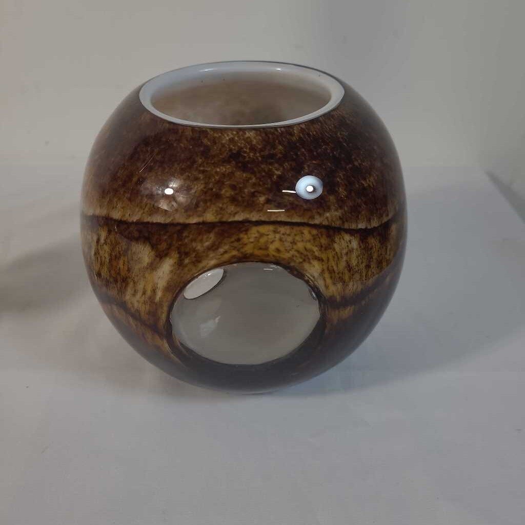 ART GLASS ROUND VASE