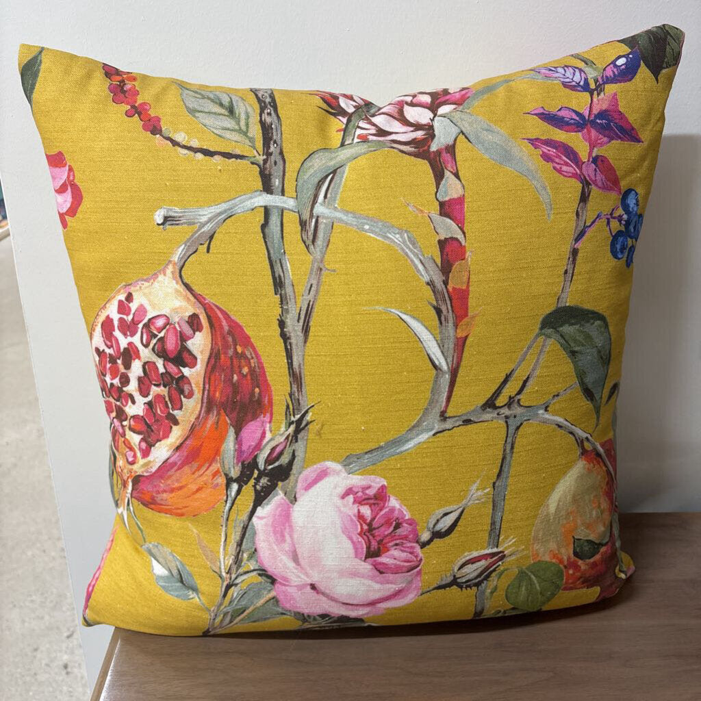 Botanical Yellow 22"x 22" Feather Insert Price for 1