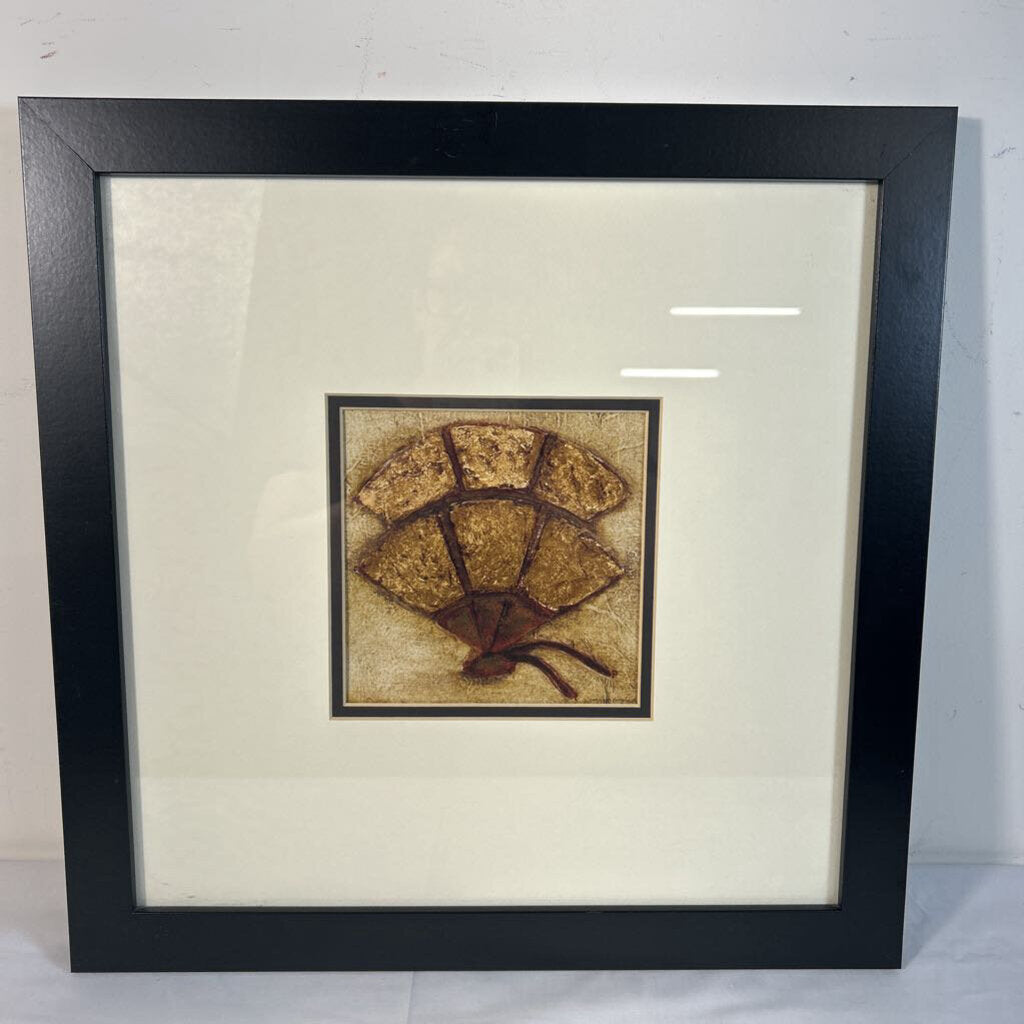 BLACK FRAMED FAN PRINT