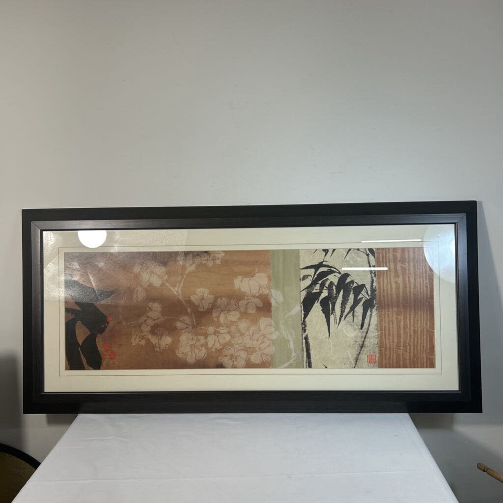 BLACK FRAMED CHINESE WALL ART