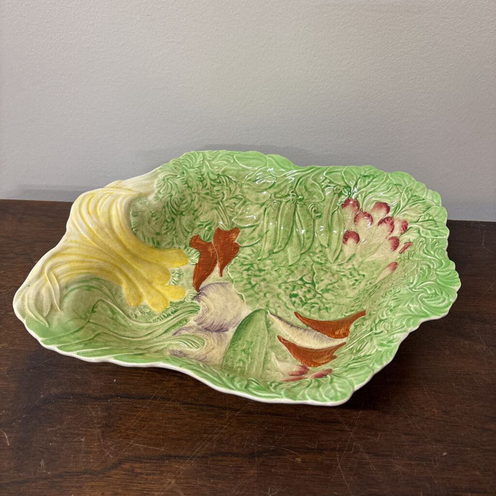 SALAD BOWL ROYAL WINTON HAND PAINTED VEG. 1930'S-1950'S