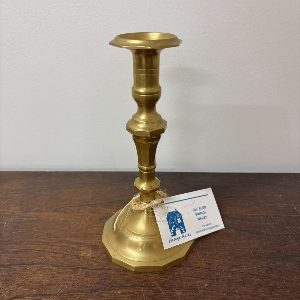 BRASS CANDLE STICK VICTORIAN STYLE