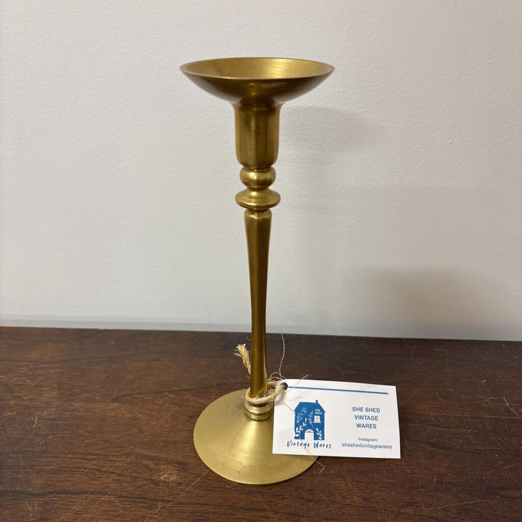 SOLID BRASS CANDLE STICK 1970'S 10"