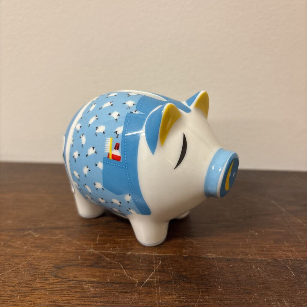 PIGGY BANK PROCELAIN MINI "SLEEPY TIME" PATTERN BY JULIEN CHUNG.