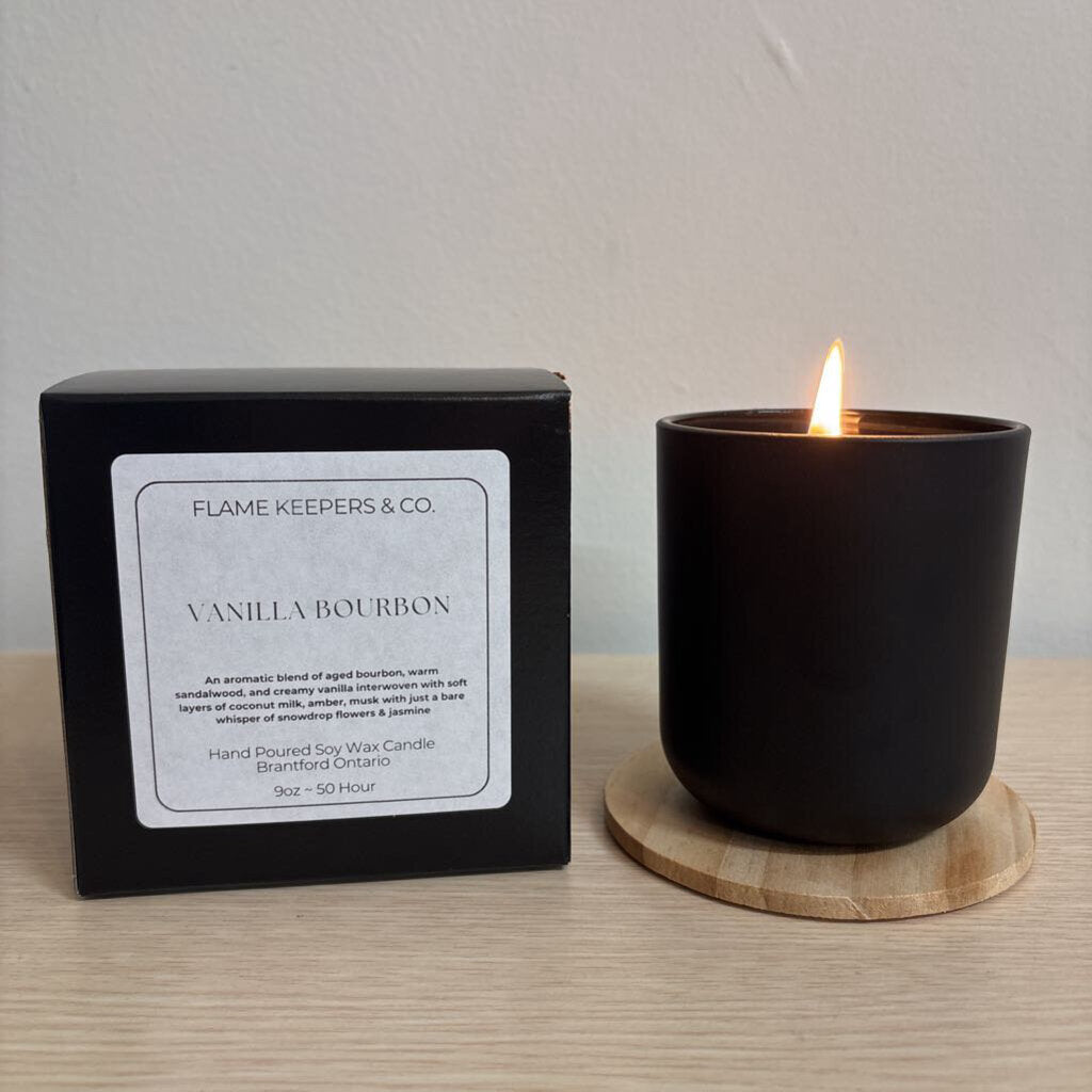 Vanilla Bourbon Soy Wax 9oz Candle