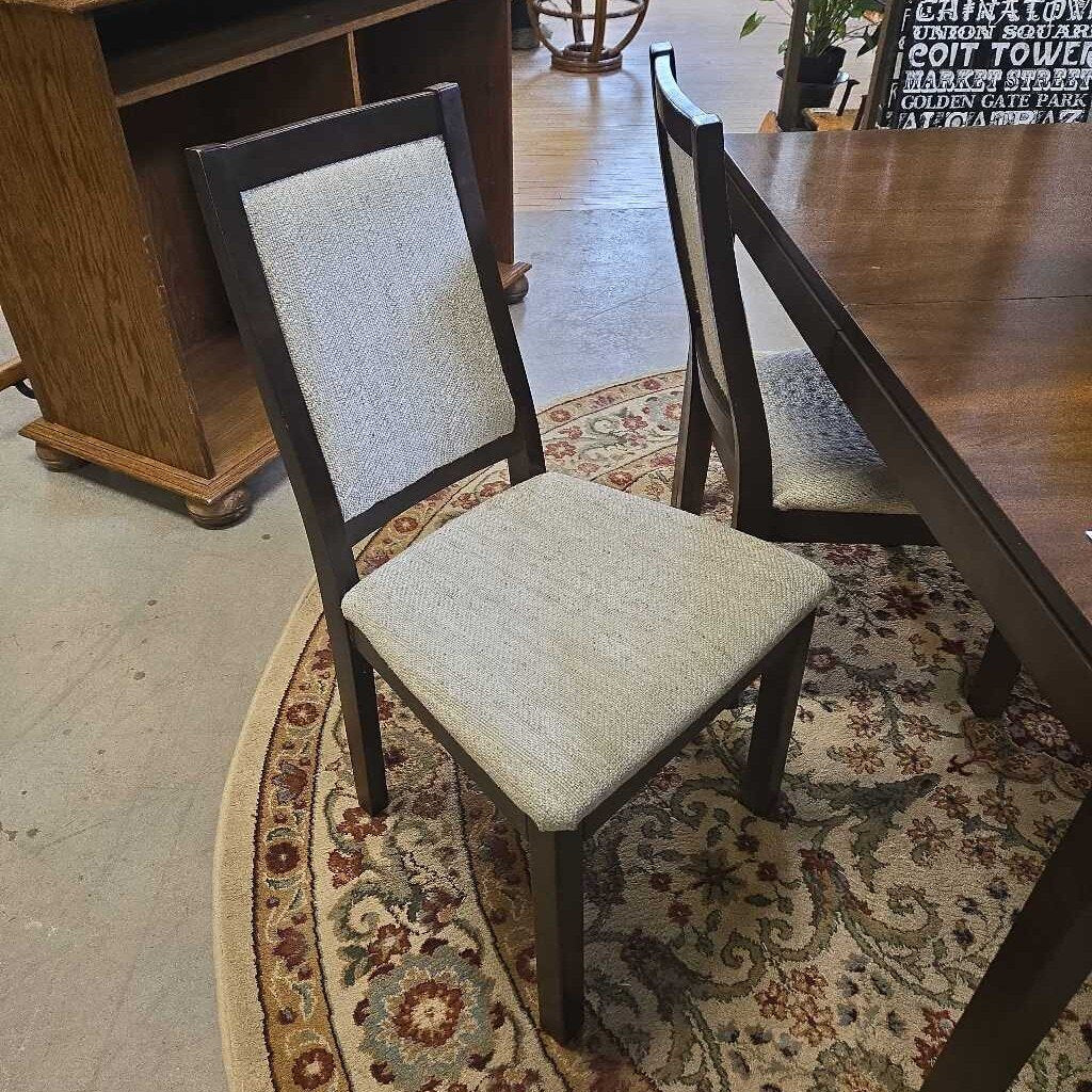 WOOD TABLE W/4 CHAIRS 24"LEAF