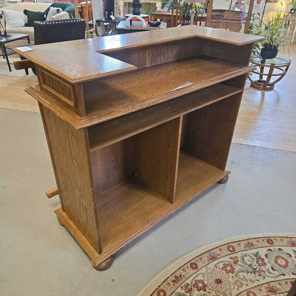 OAK BAR W/ FOOT RAIL