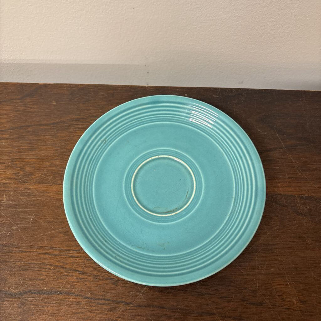 FIEST WARE CERAMIC SAUCER TURQUOISE PRE 1986