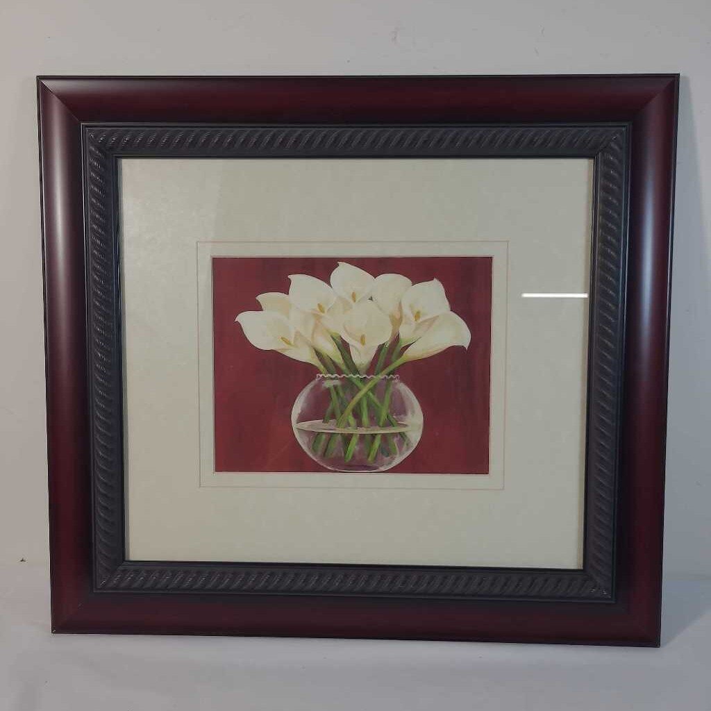CALLA LILIES IN A GLASS JAR