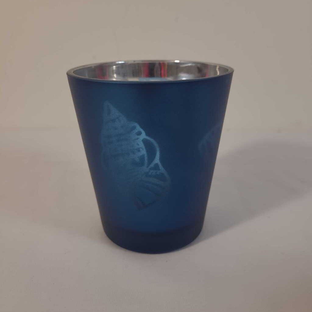 BLUE SEASHELL VOTIVE HOLDER