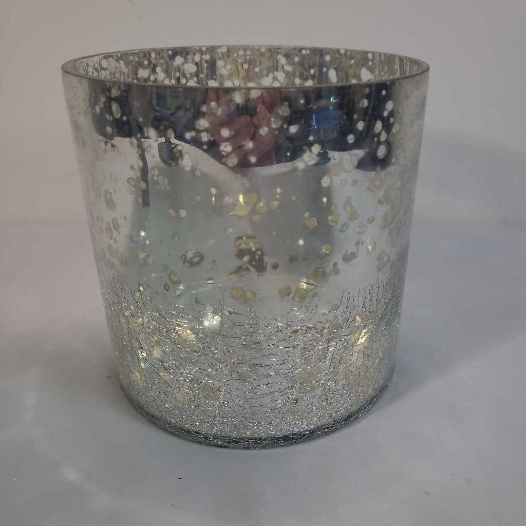 MERCURY GLASS CANDLE HOLDER