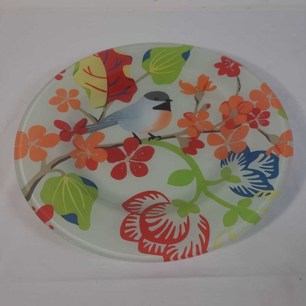 GLASS BIRD PLATE