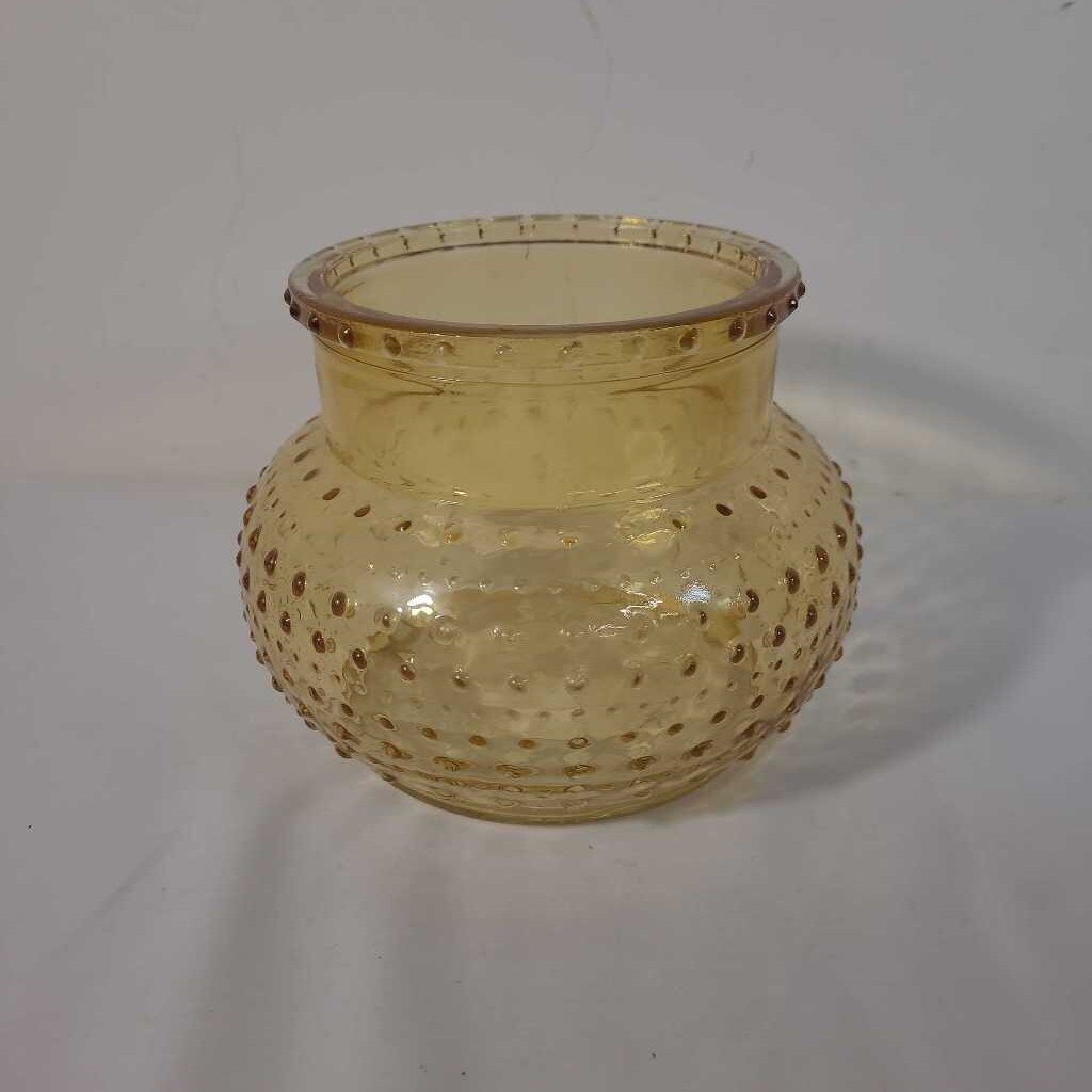YELLOW GLASS VASE