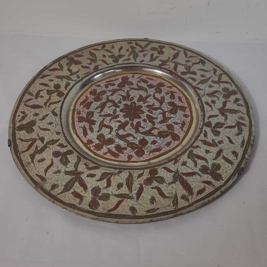 ETCHED BRASS PLATE WALL HANGING