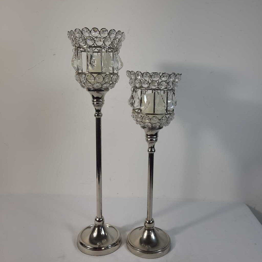 PR JEWELED CANDLE HOLDERS