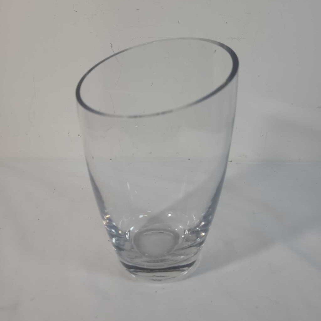 ANGLED GLASS VASE