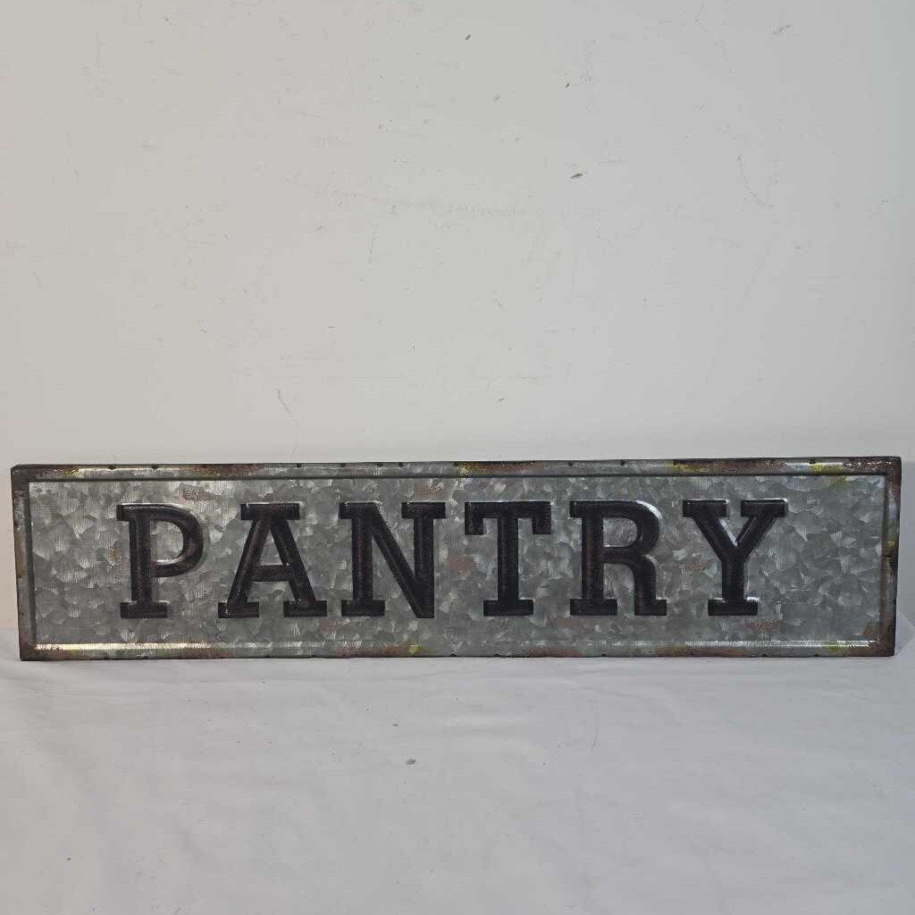 GALVANIZED PANTRY SIGN
