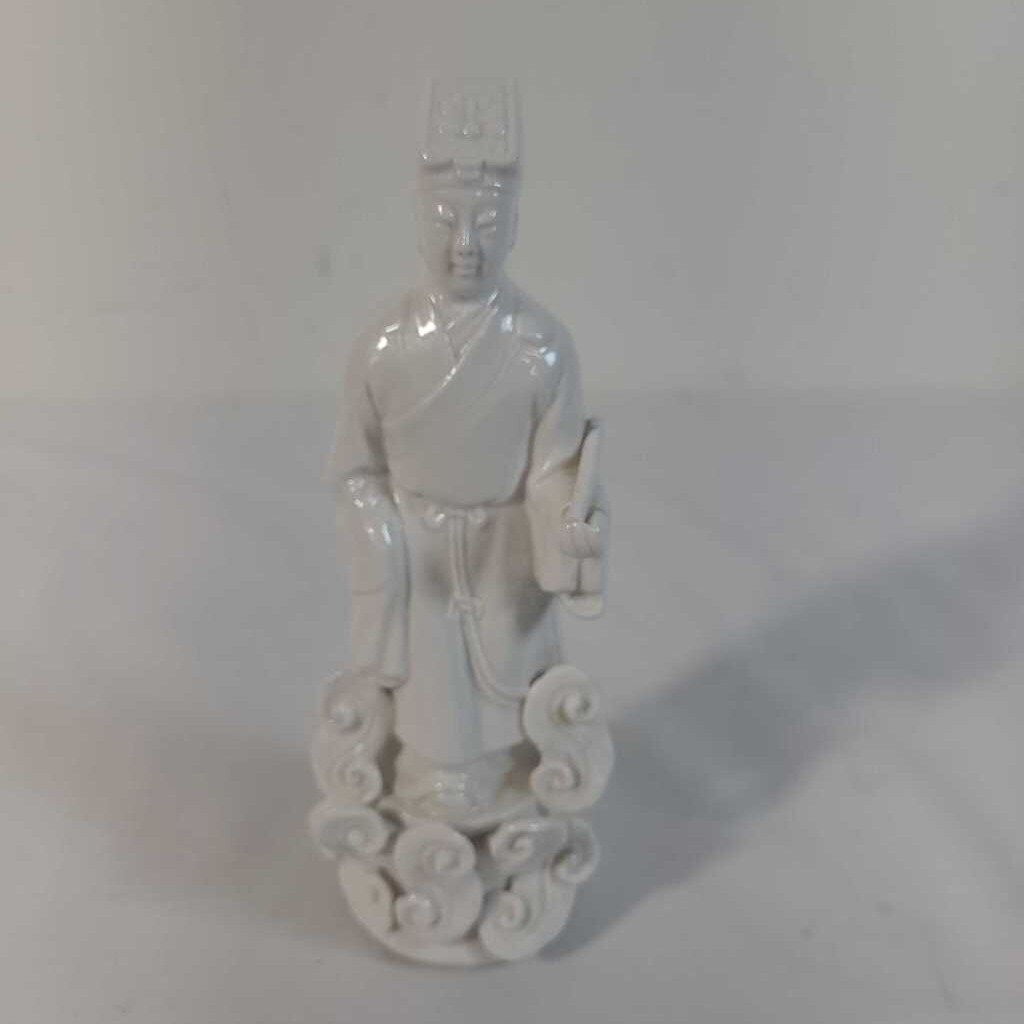 WHITE PORCELAIN CHINESE GOD FIGURINE