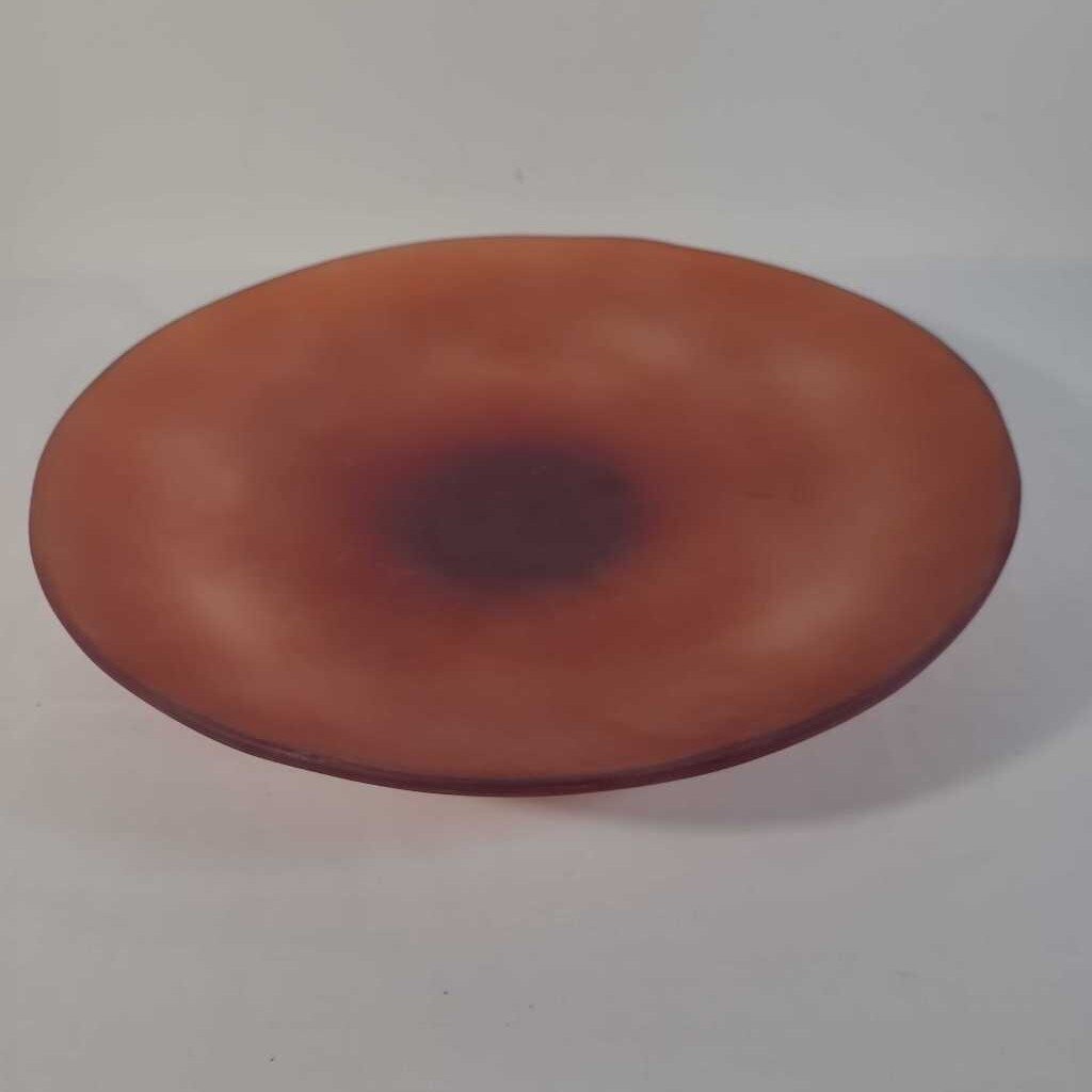 AMBER RESIN DECORATIVE DISH