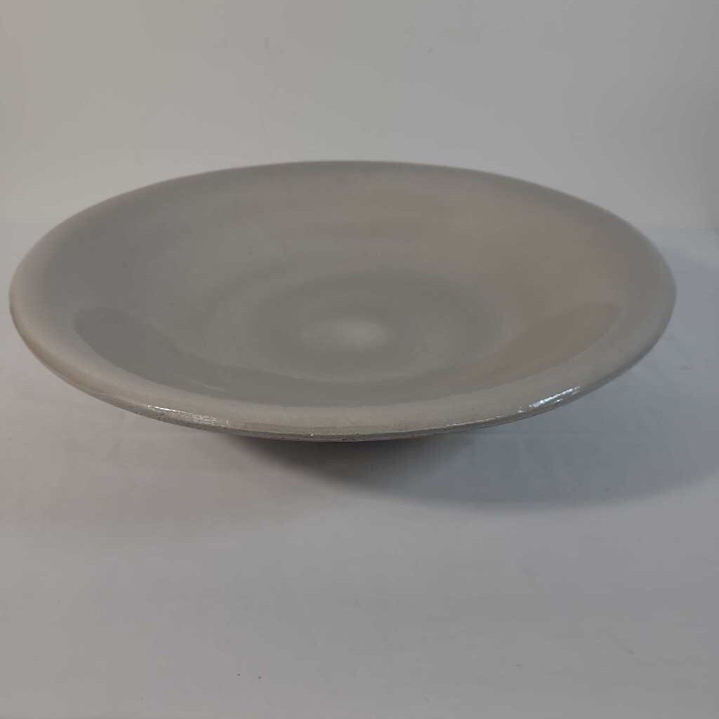 GREIGE CRACKLE DECORATIVE BOWL