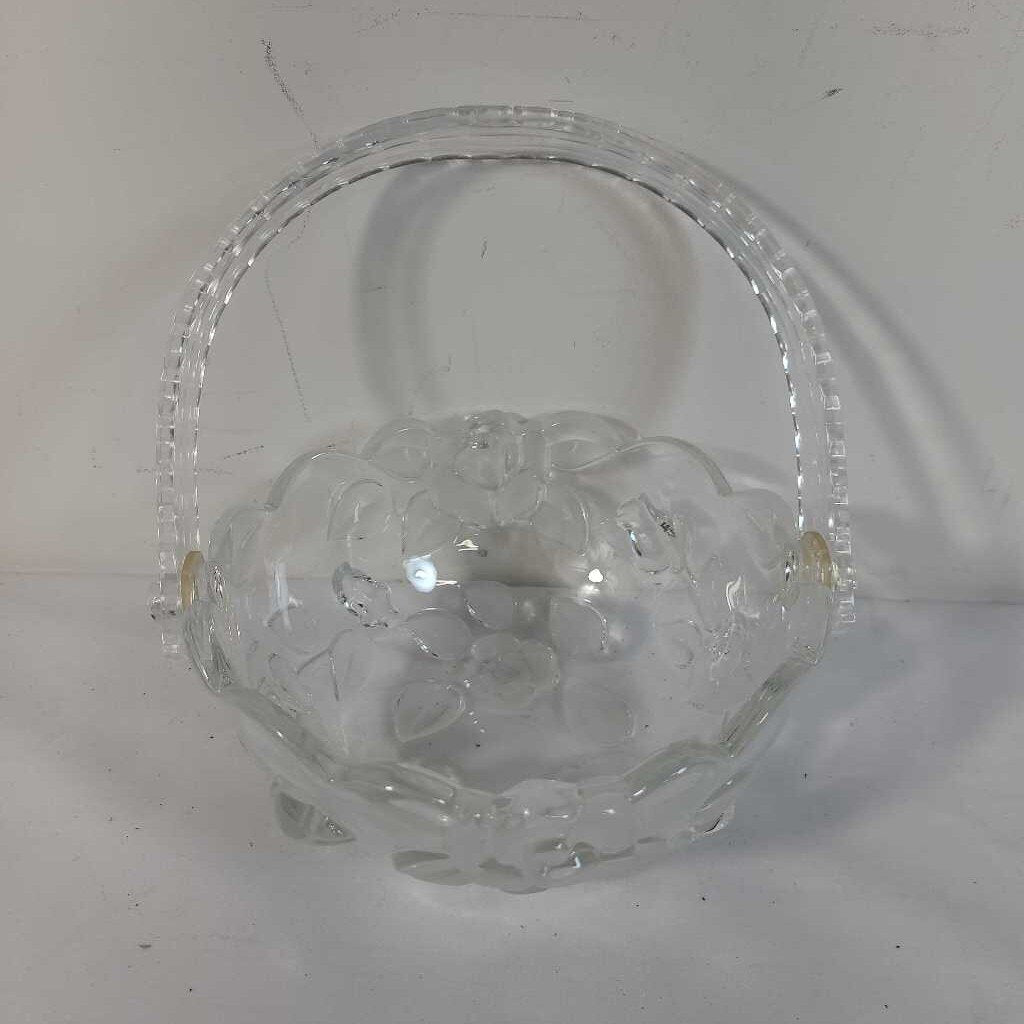 BELLA ROSE ROUND CRYSTAL BASKET
