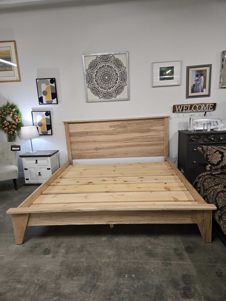 WORMY MAPLE KING BED FRAME