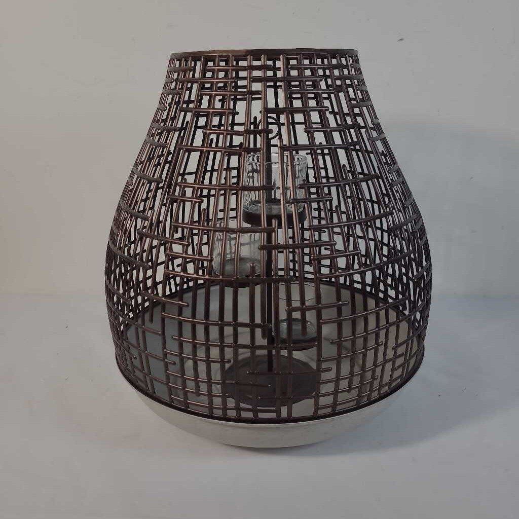 PARTYLITE 3pc CONTEMPO HURRICANE CANDLE HOLDER