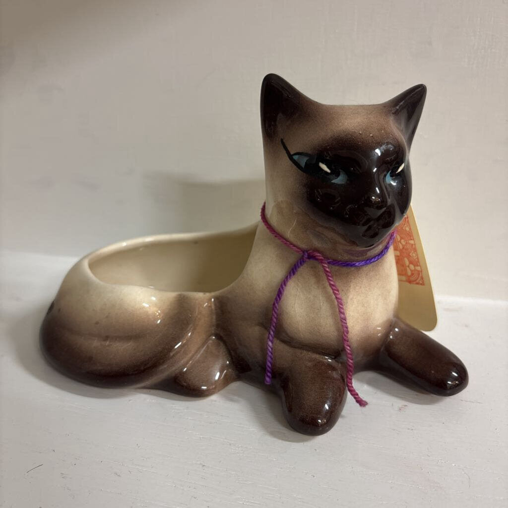 Vintage Siamese Cat Planter