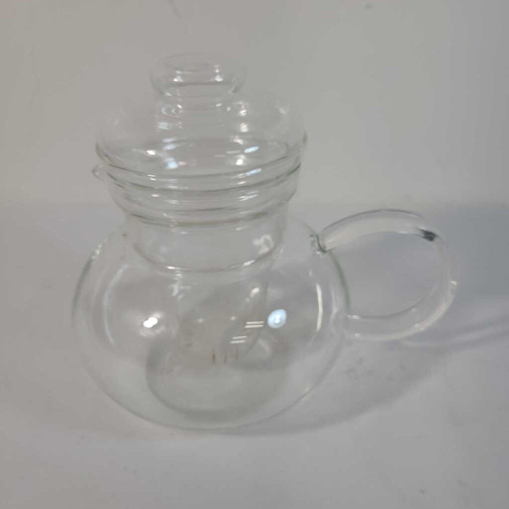 GLASS TEA POT W/ STRAINER