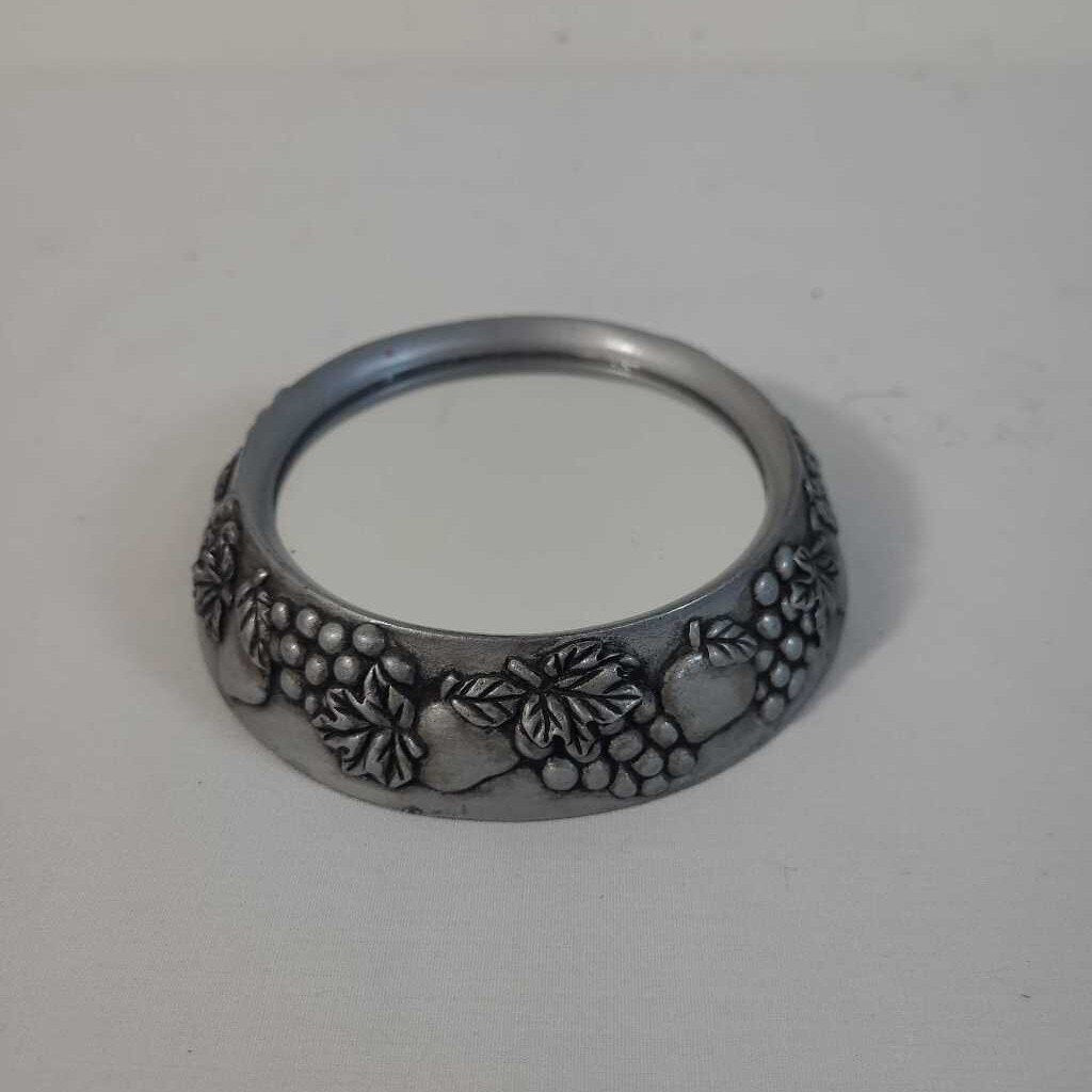 PEWTER MIRRORED CANDLE HOLDER