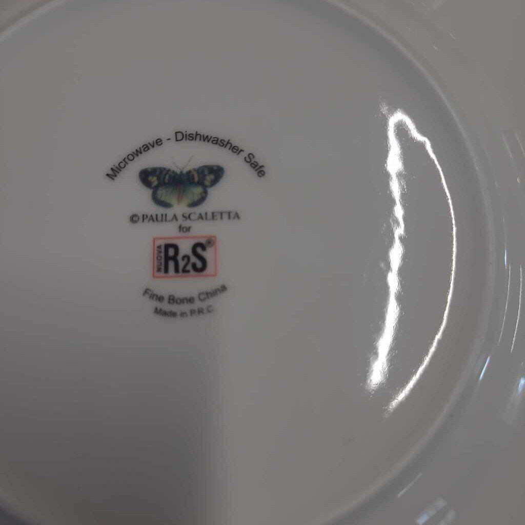 S/4FLORAL DESSERT DISHES W/ BOX