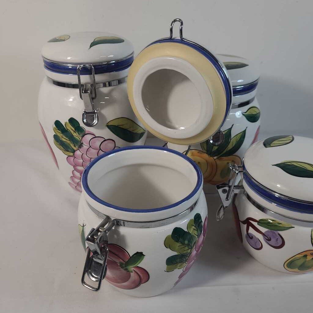 4pc TUSCANO ORCHARD CANNISTERS