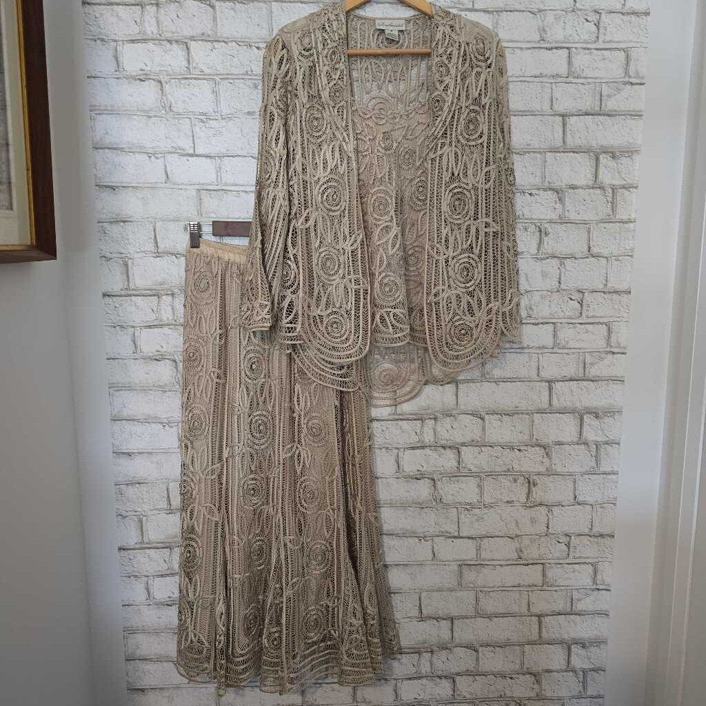 Soulmates Hand Crochet Silk 3pc Outfit Sz Small