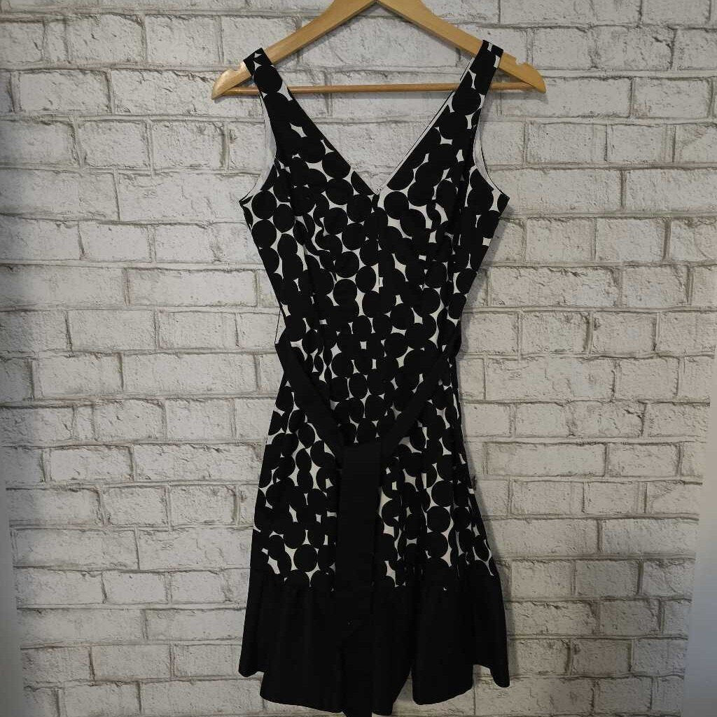 Nine West Black & White Polka Dot Dress sz2