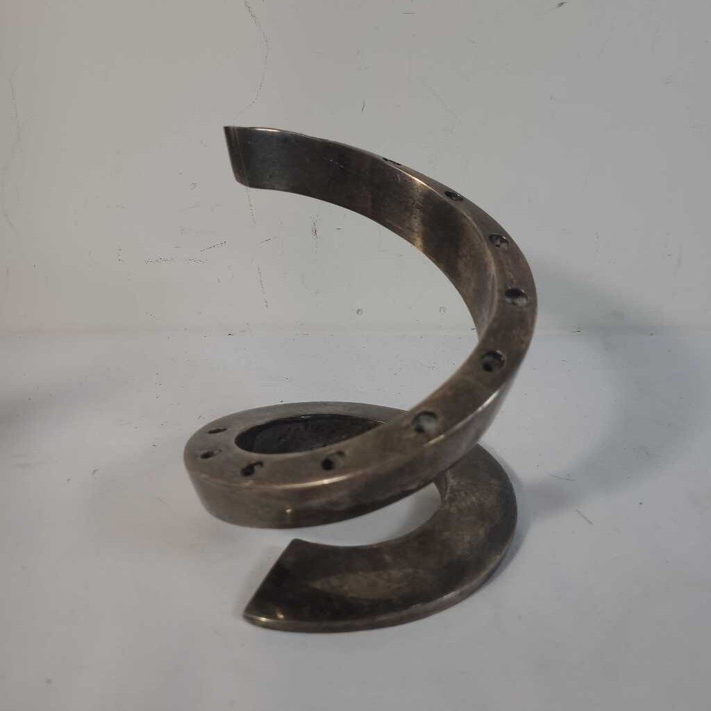VTG DANSK SPIRAL SILVERPLATE CANDLE HOLDER
