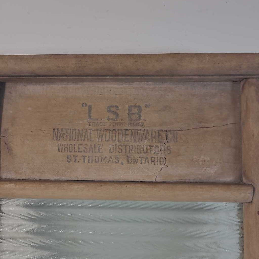 L.S.B. GLASS WASHBOARD